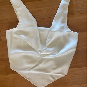 Rachel Zoe white silk xs top